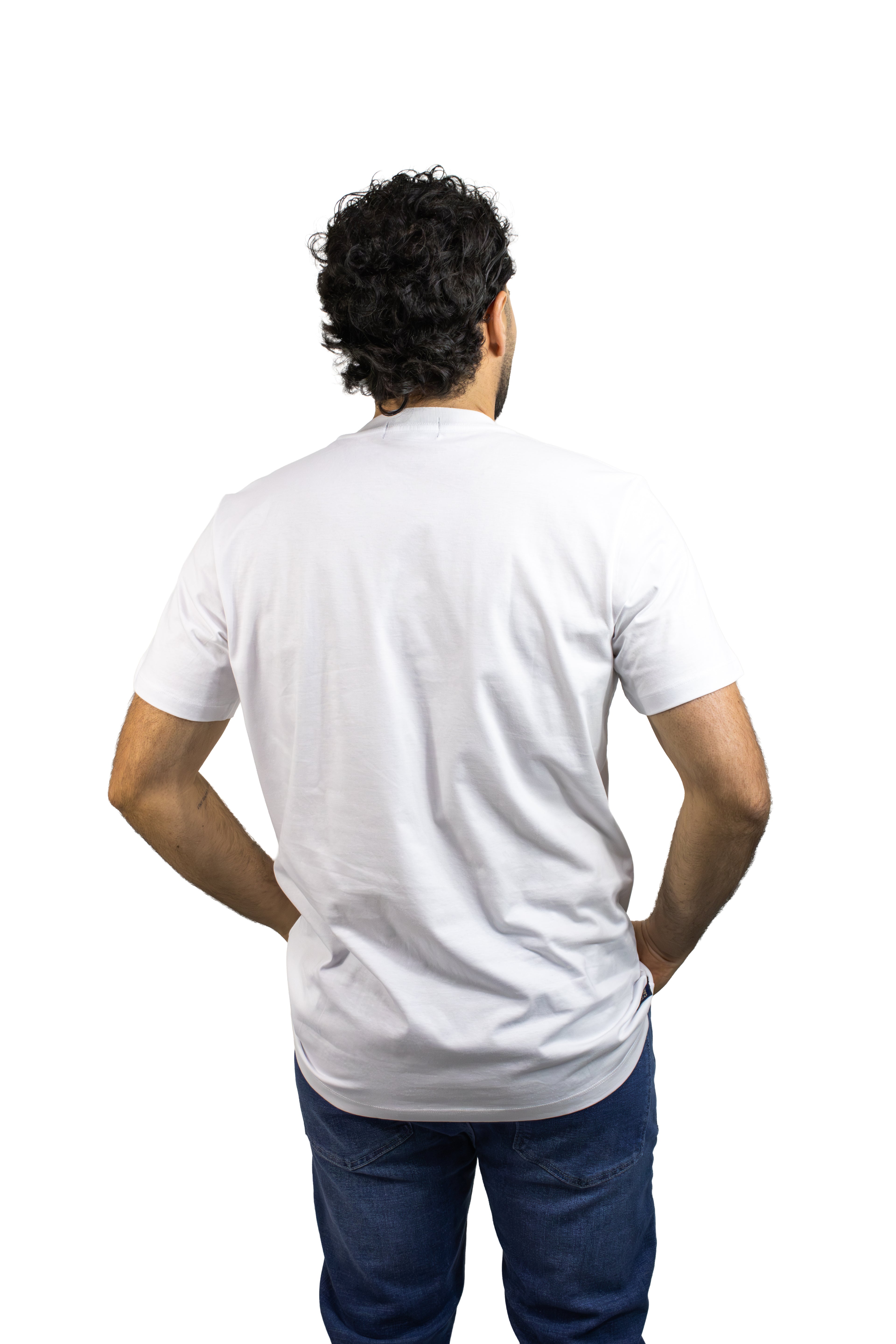 CAMISETA BÁSICA LIVIANA CUELLO REDONDO MARFIL PARA HOMBRE