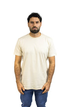 CAMISETA BÁSICA LIVIANA CUELLO REDONDO BEIGE PARA HOMBRE