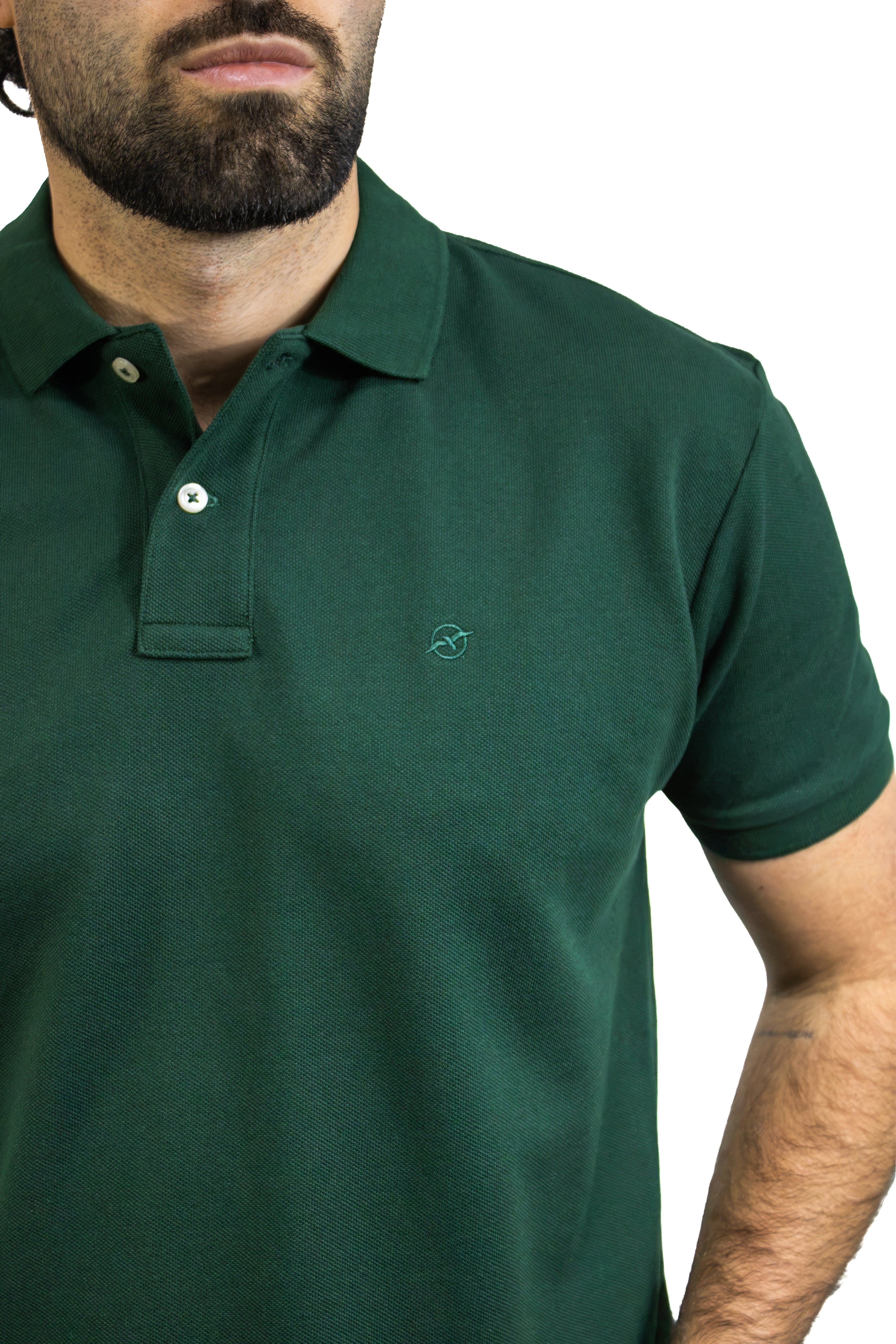 POLO MANGA CORTA VERDE PARA HOMBRE