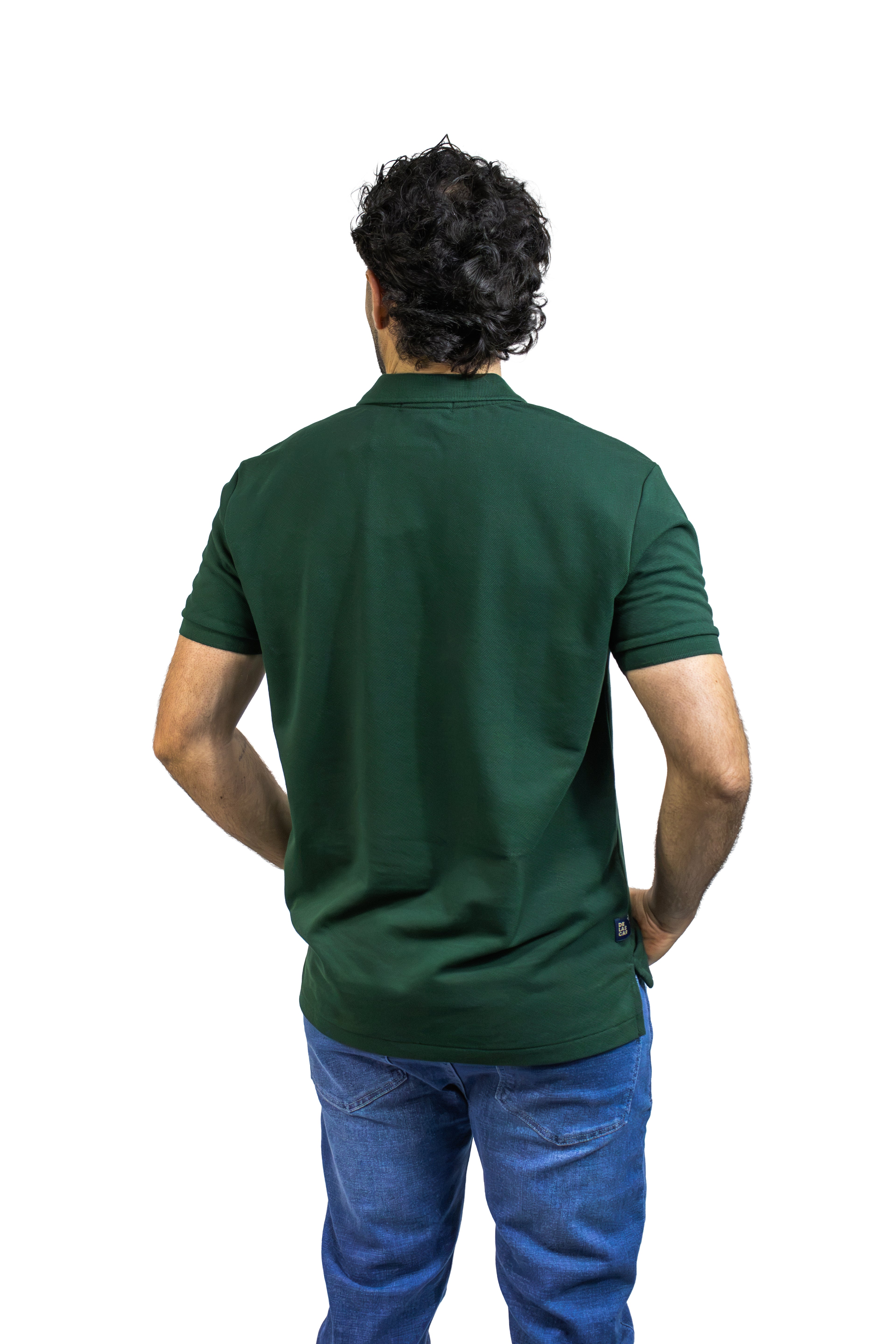 POLO MANGA CORTA VERDE PARA HOMBRE