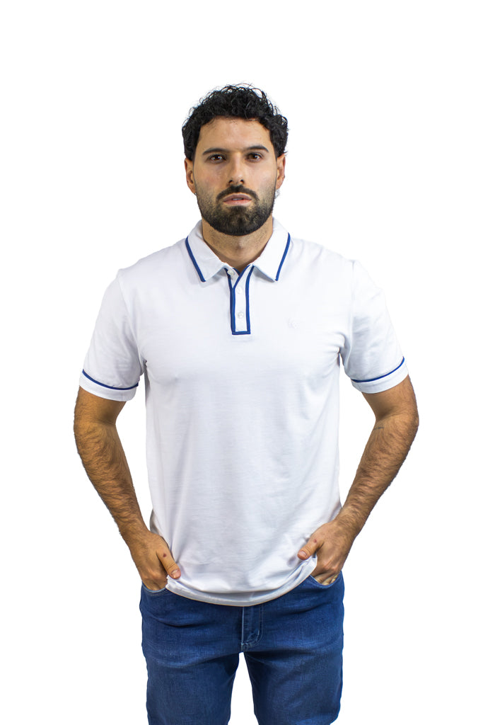 POLO MANGA CON VIVOS EN CONTRASTE  PARA HOMBRE