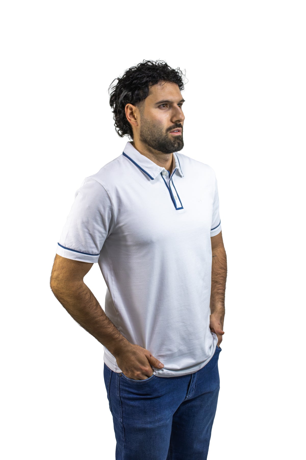 POLO MANGA CON VIVOS EN CONTRASTE  PARA HOMBRE