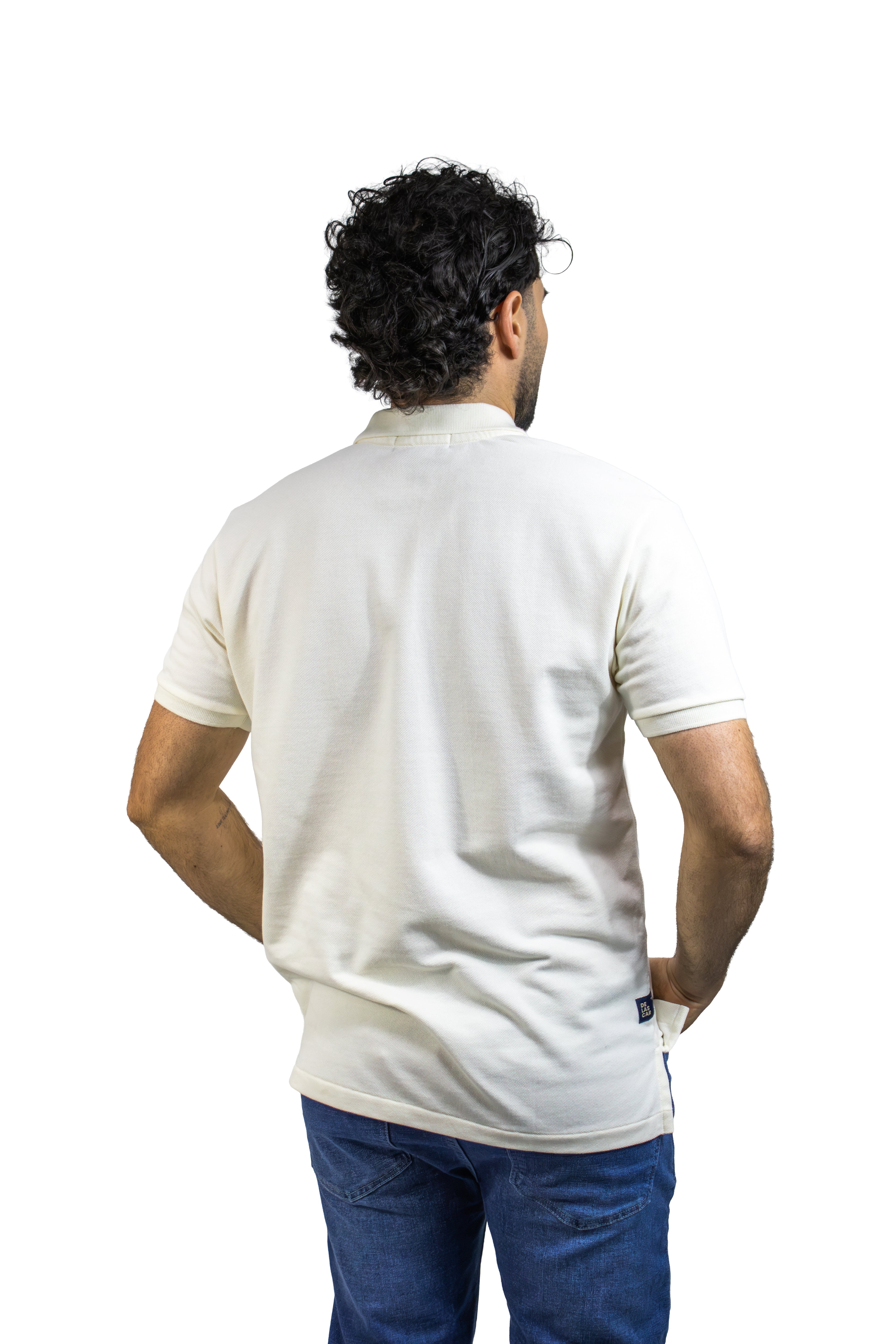 POLO MANGA CORTA MARFIL PARA HOMBRE