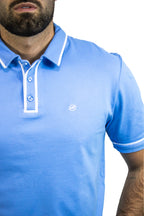 POLO MANGA CON VIVOS EN CONTRASTE PARA HOMBRE