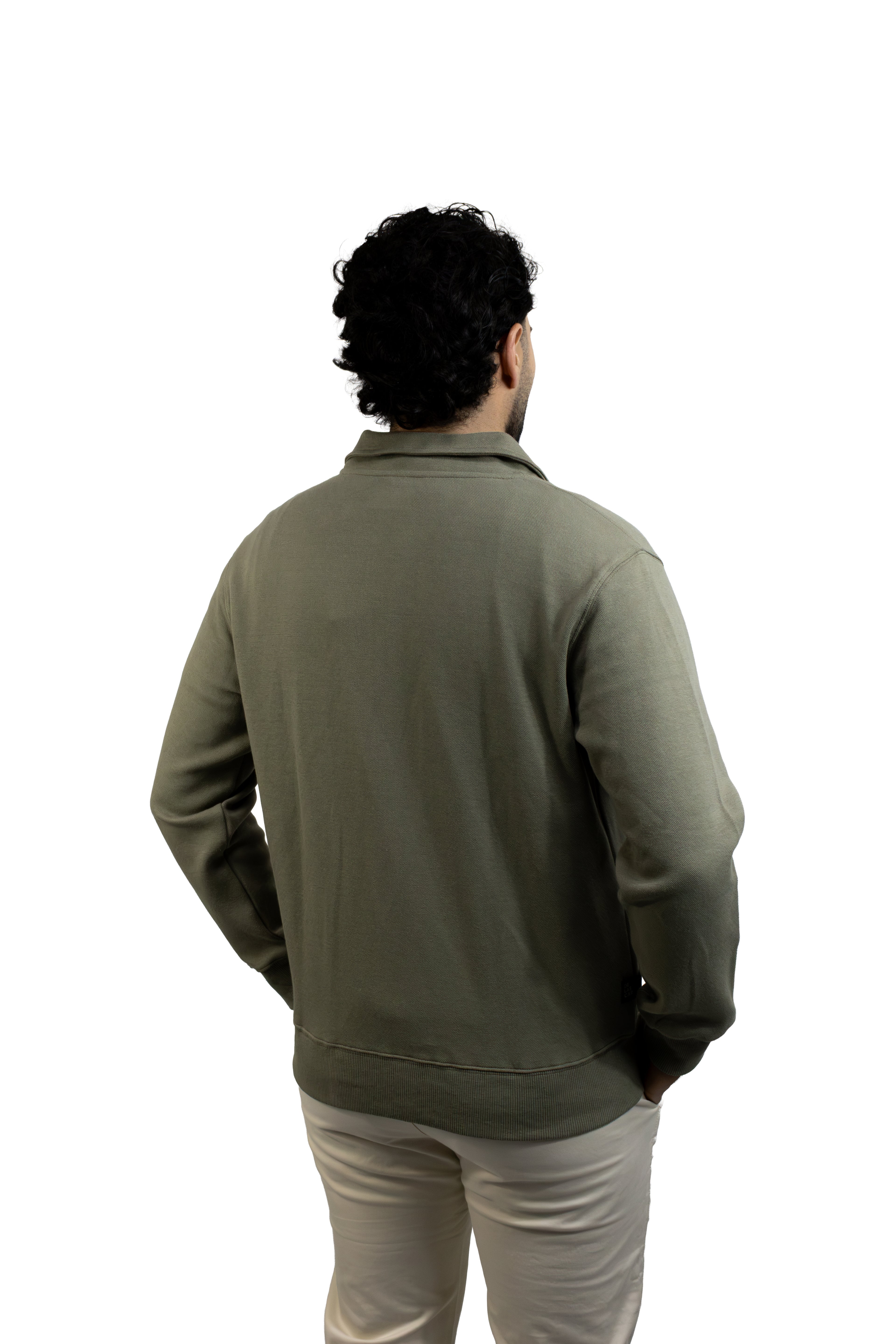 Saco verde con Cremallera para hombre