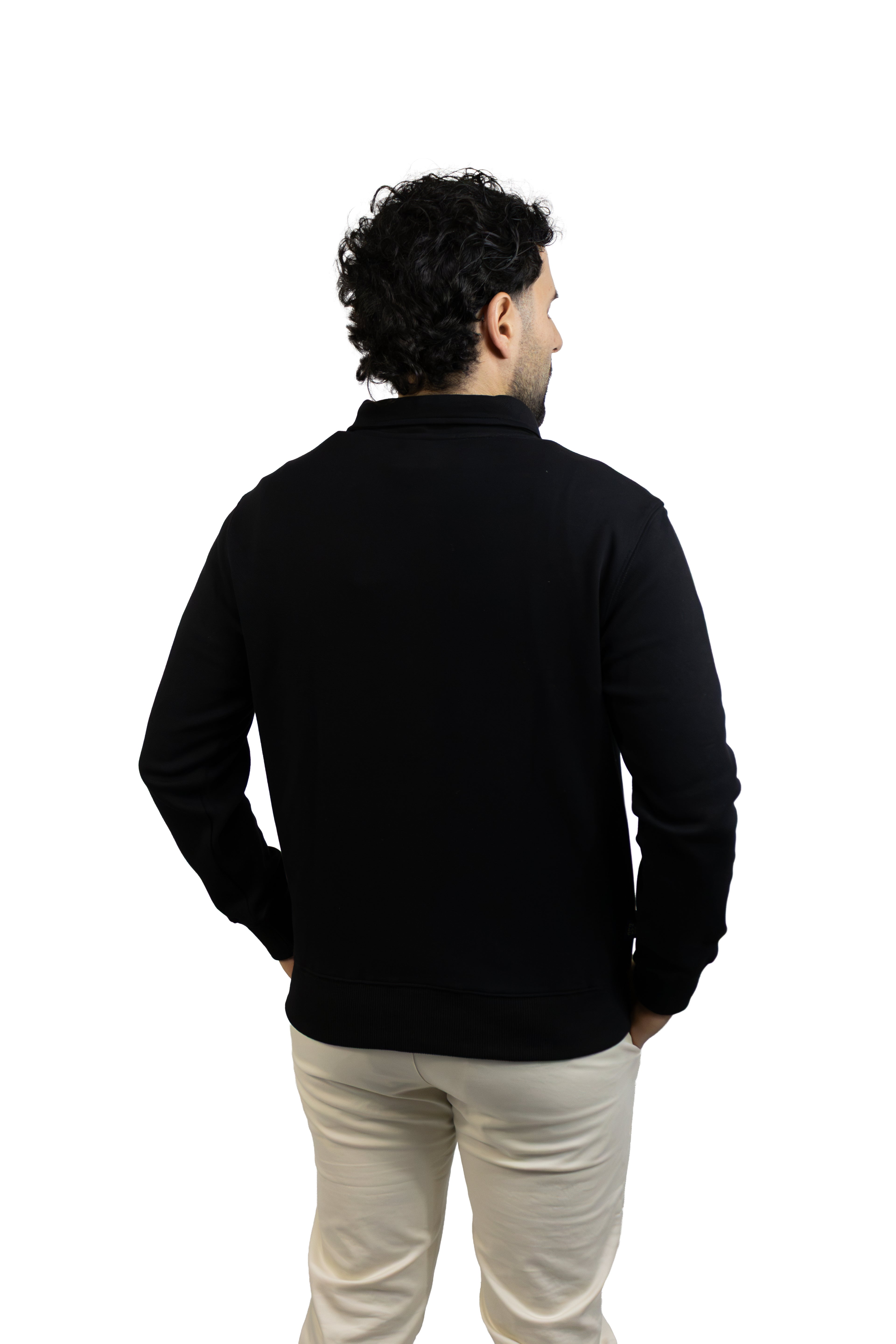 Saco negro con Cremallera para hombre