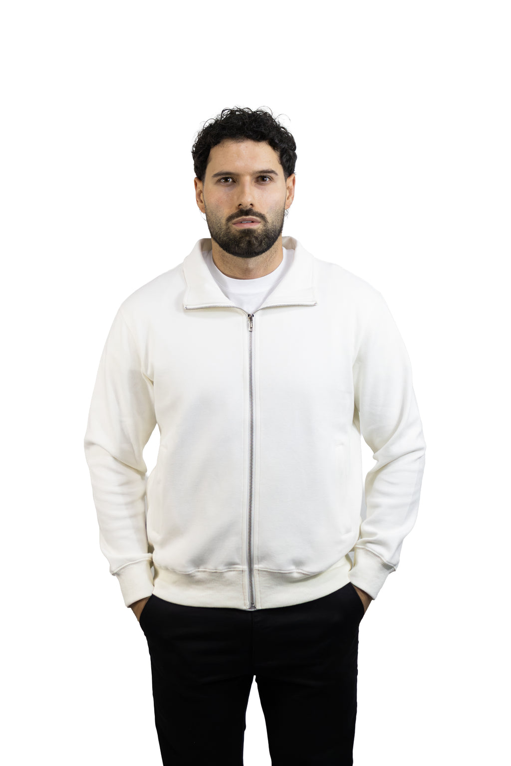 Saco marfil con Cremallera para hombre