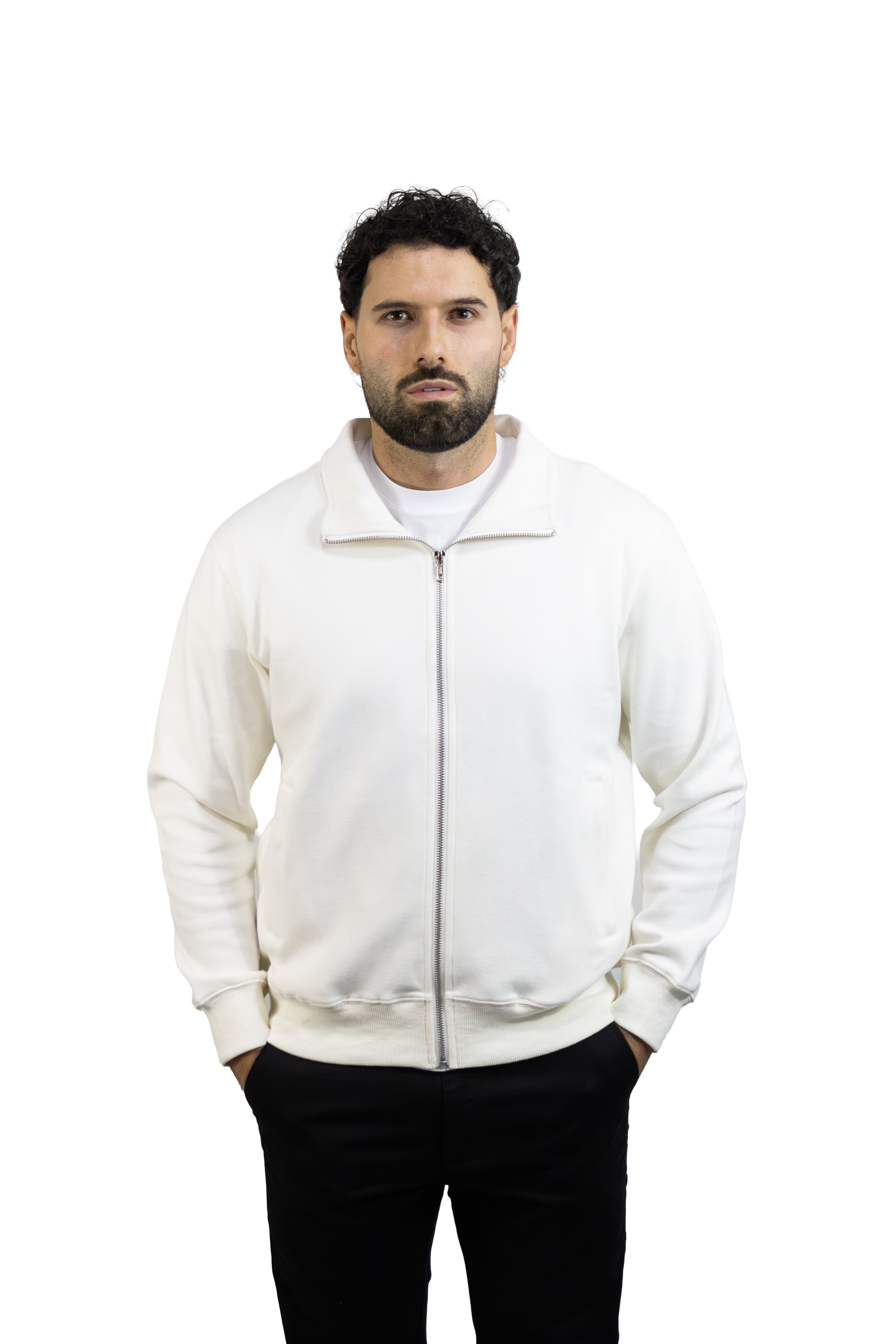 Saco marfil con Cremallera para hombre