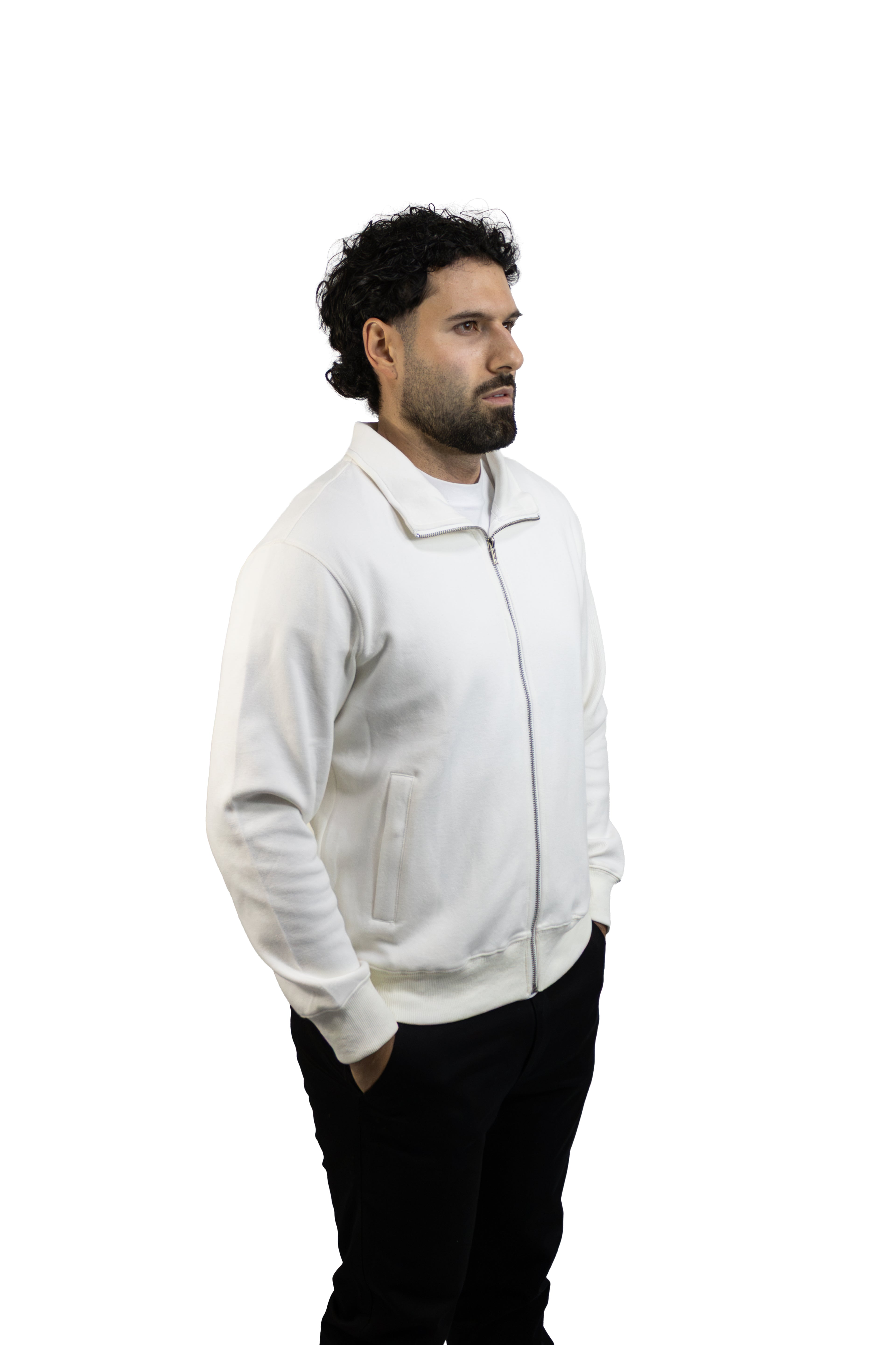 Saco marfil con Cremallera para hombre