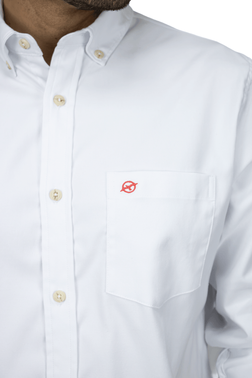 CAMISA BLANCA MANGA LARGA OXFORD OUTLET