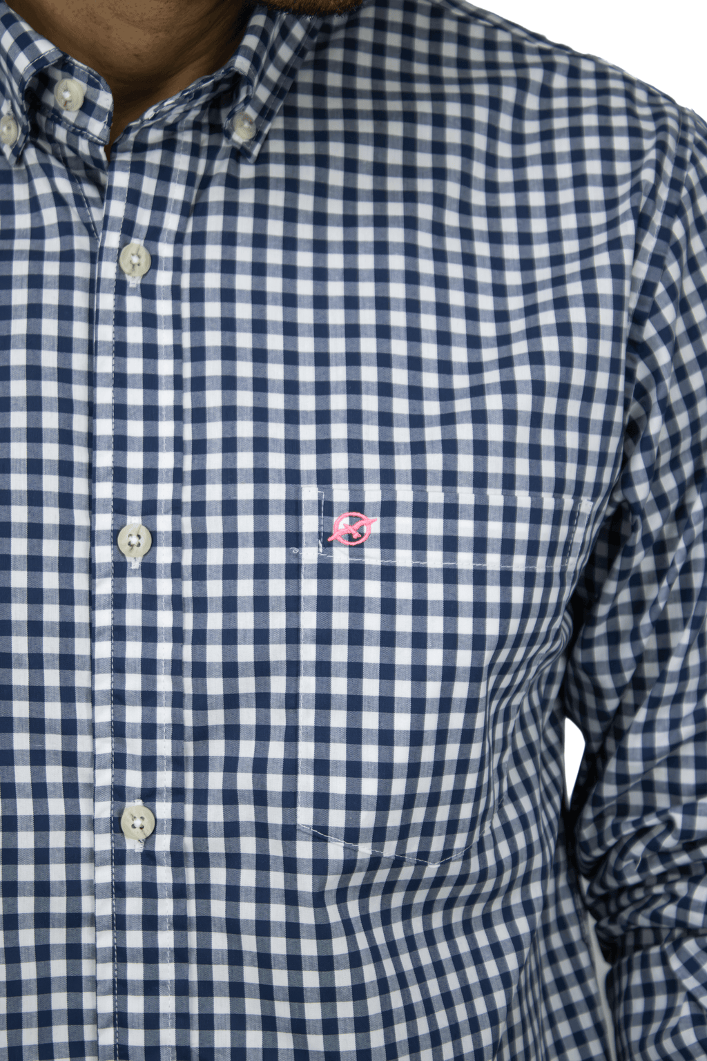 CAMISA MANGA LARGA CUADROS AZUL OSCURO PARA HOMBRE