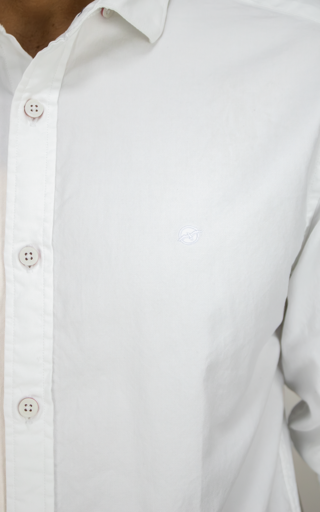 CAMISA MANGA LARGA OXFORD BLANCO PARA HOMBRE