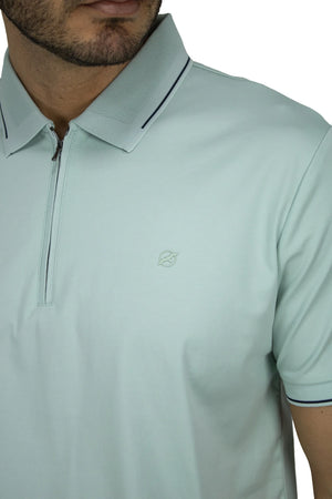 Polo deportiva Golf para hombre color agua marina Delascar, camiseta tipo polo de manga corta con diseño deportivo y estilo casual.