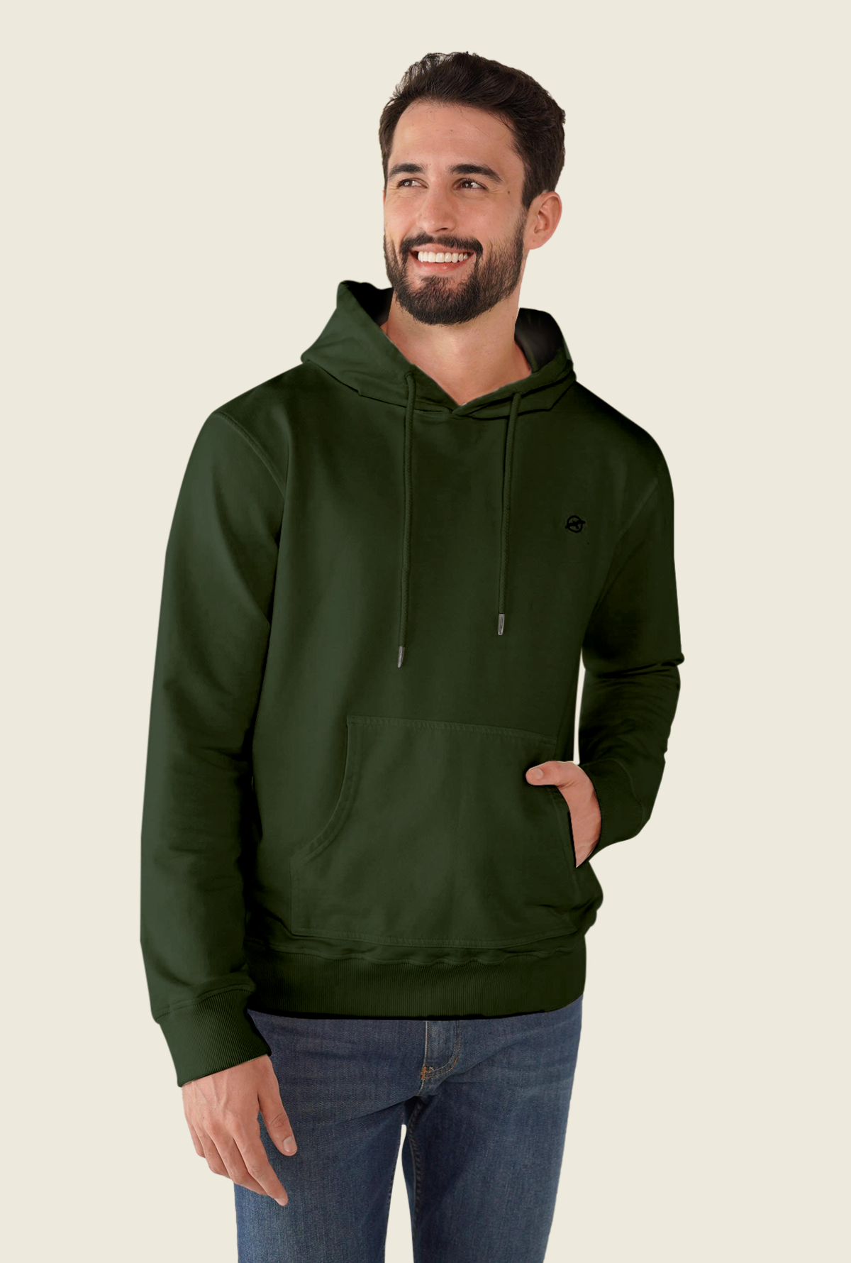 Hoodie Verde Militar para hombre DMHD01