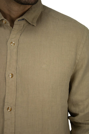 CAMISA LINO MANGA LARGA HABANO PARA HOMBRE
