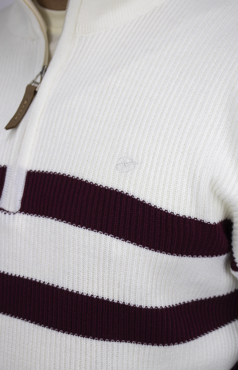 SACO DE RAYAS CON CIERRE  VINOTINTO PARA HOMBRE