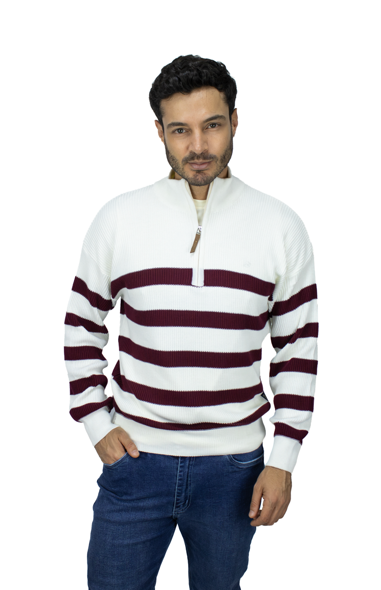 SACO DE RAYAS CON CIERRE  VINOTINTO PARA HOMBRE