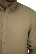 CAMISA LINO MANGA LARGA HABANO PARA HOMBRE