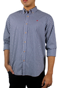 Camisa Manga Larga Azul para Hombre