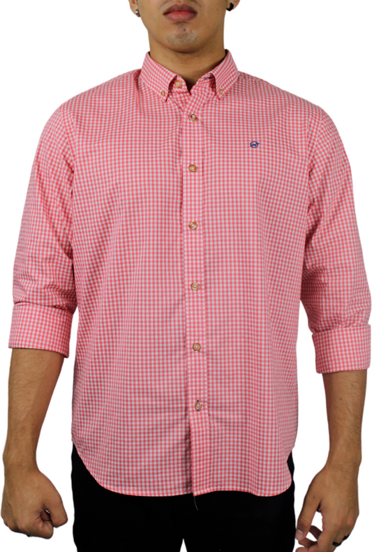 Camisa Manga Larga Naranja para Hombre DMCML3118