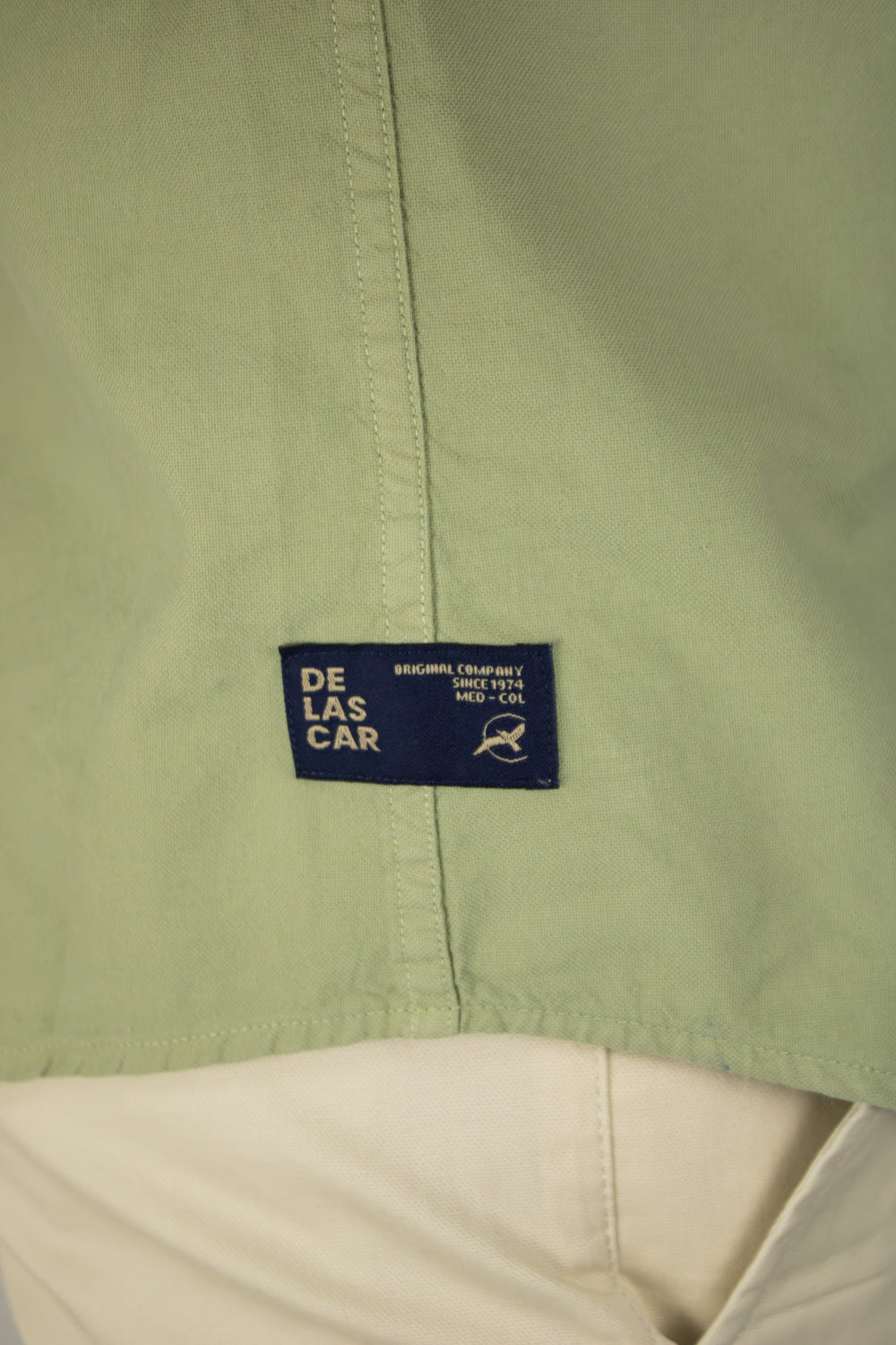 CAMISA MANGA LARGA OXFORD VERDE AGUA PARA HOMBRE