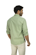 CAMISA MANGA LARGA OXFORD VERDE AGUA PARA HOMBRE