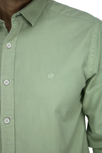 CAMISA MANGA LARGA OXFORD VERDE AGUA PARA HOMBRE