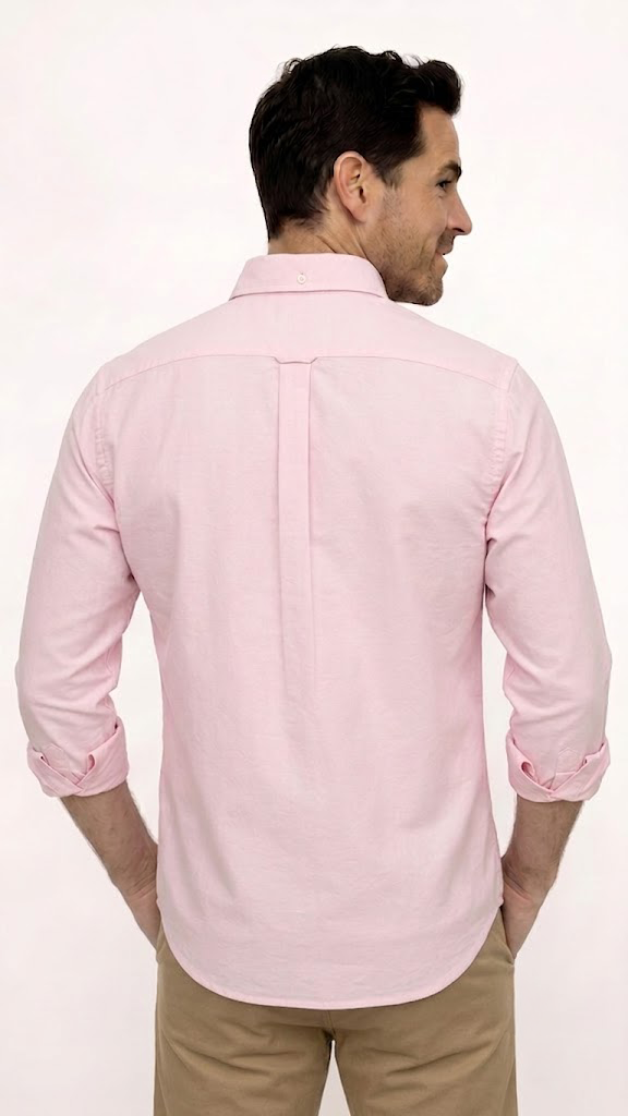 CAMISA MANGA LARGA ROSA PARA HOMBRE