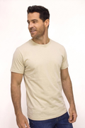 CAMISETA BÁSICA LIVIANA CUELLO REDONDO BEIGE PARA HOMBRE