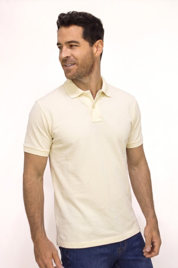 POLO MANGA CORTA MARFIL PARA HOMBRE