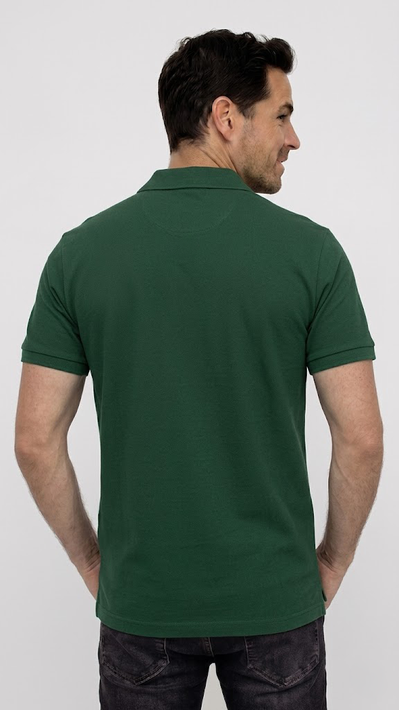 POLO MANGA CORTA VERDE PARA HOMBRE