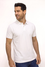 POLO MANGA CORTA BLANCA PARA HOMBRE