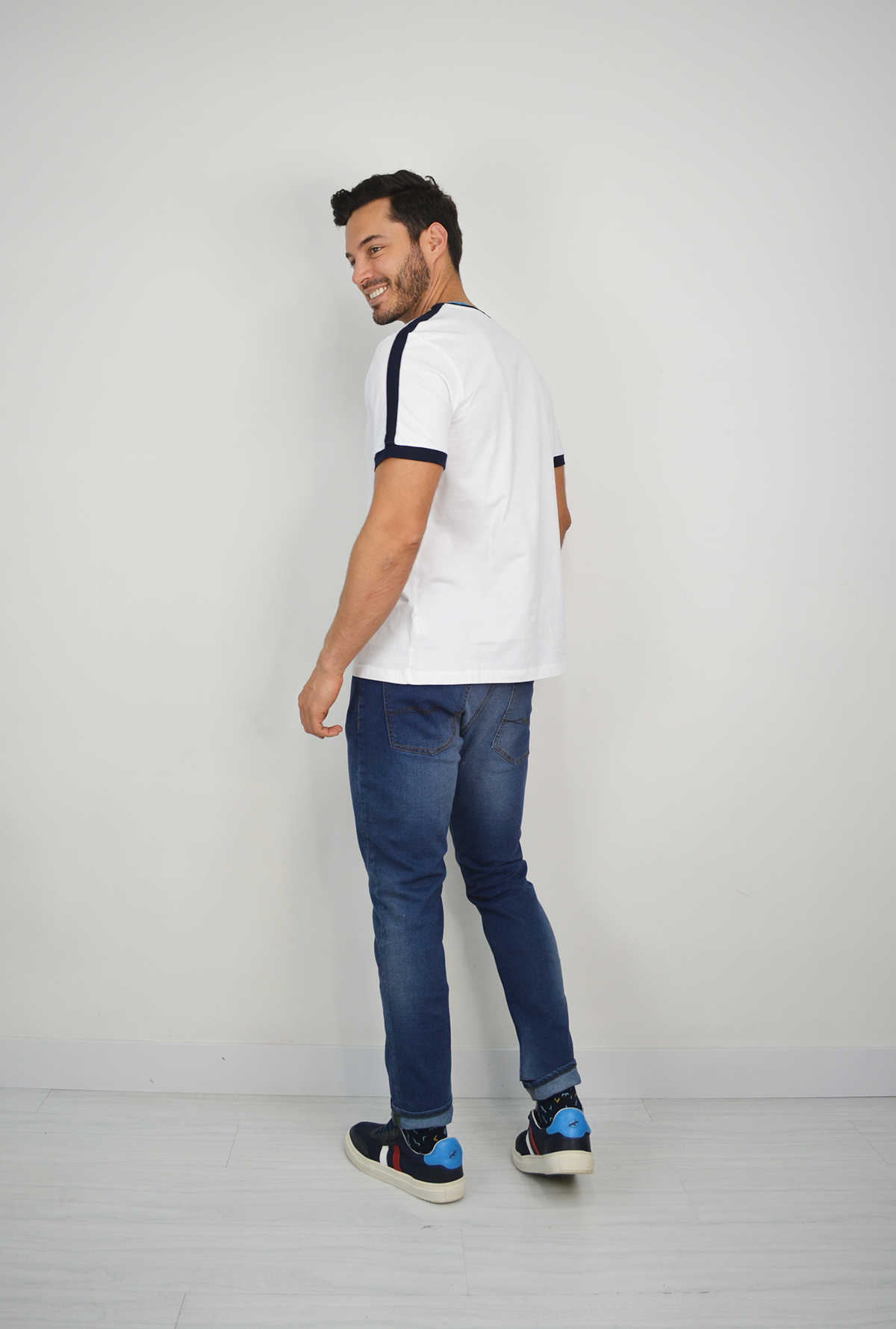 Camiseta Blanca Para Hombre TS3040