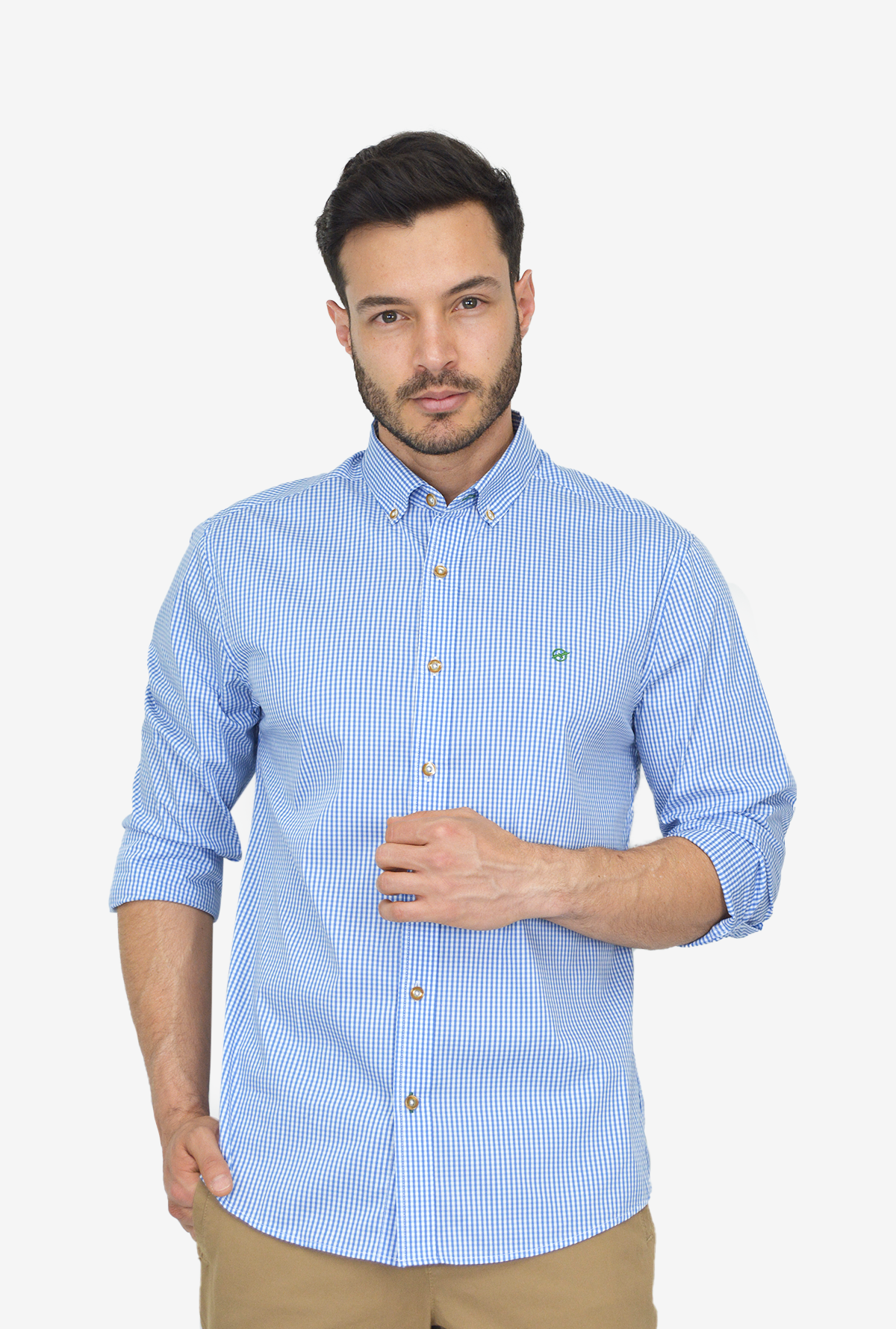 Camisa Manga Larga Azul Para Hombre CML3122-108