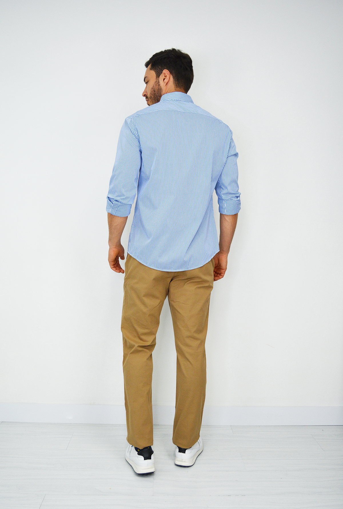 Camisa Manga Larga Azul Para Hombre CML3122-108