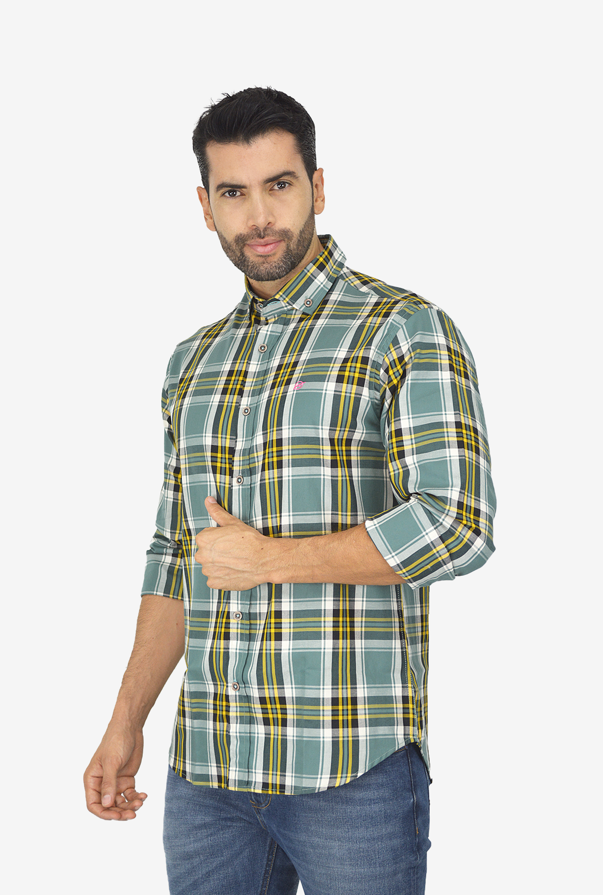 Camisa Manga Larga de Cuadros para Hombre  CML3114-013