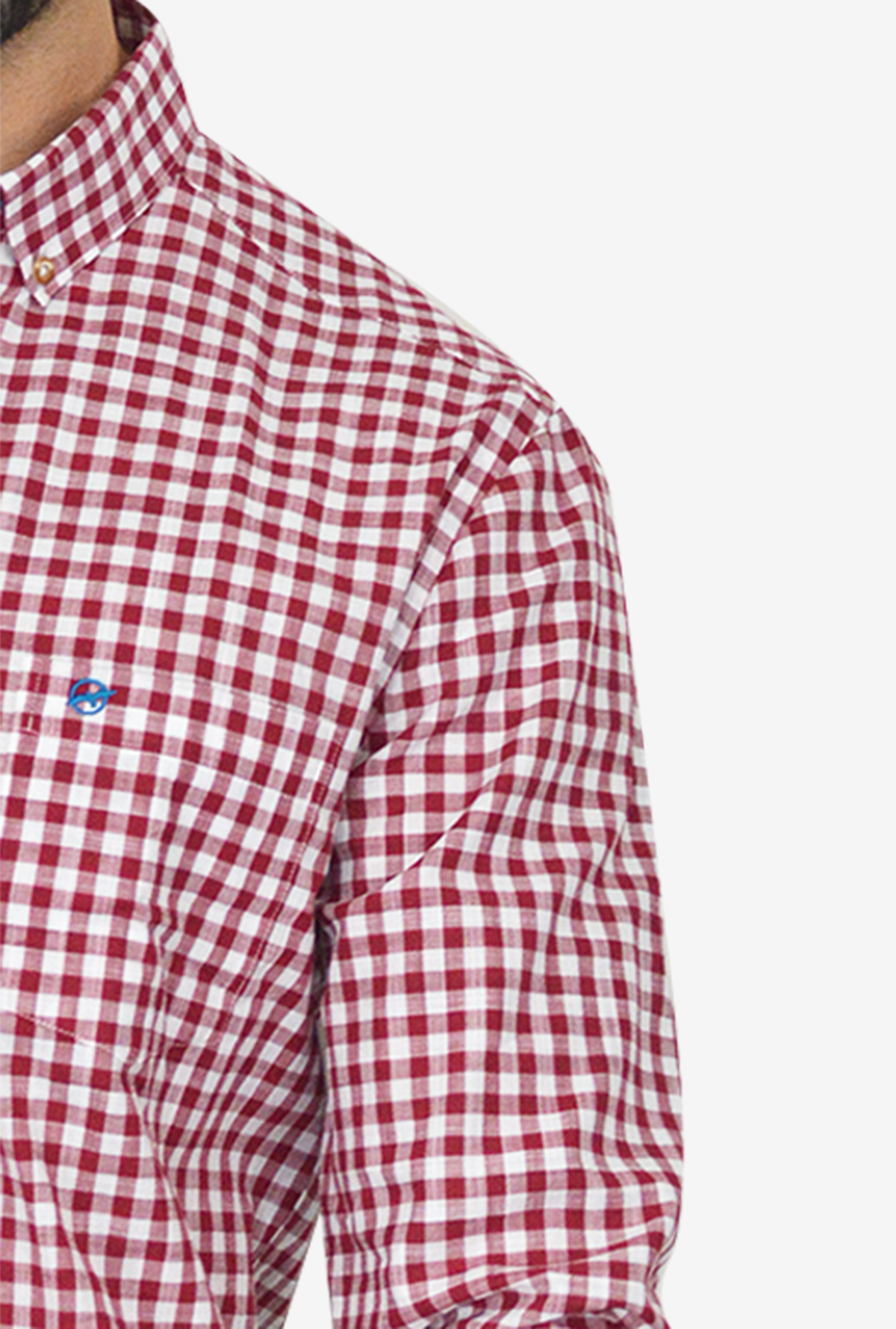 Camisa manga larga a cuadros Roja CML3123