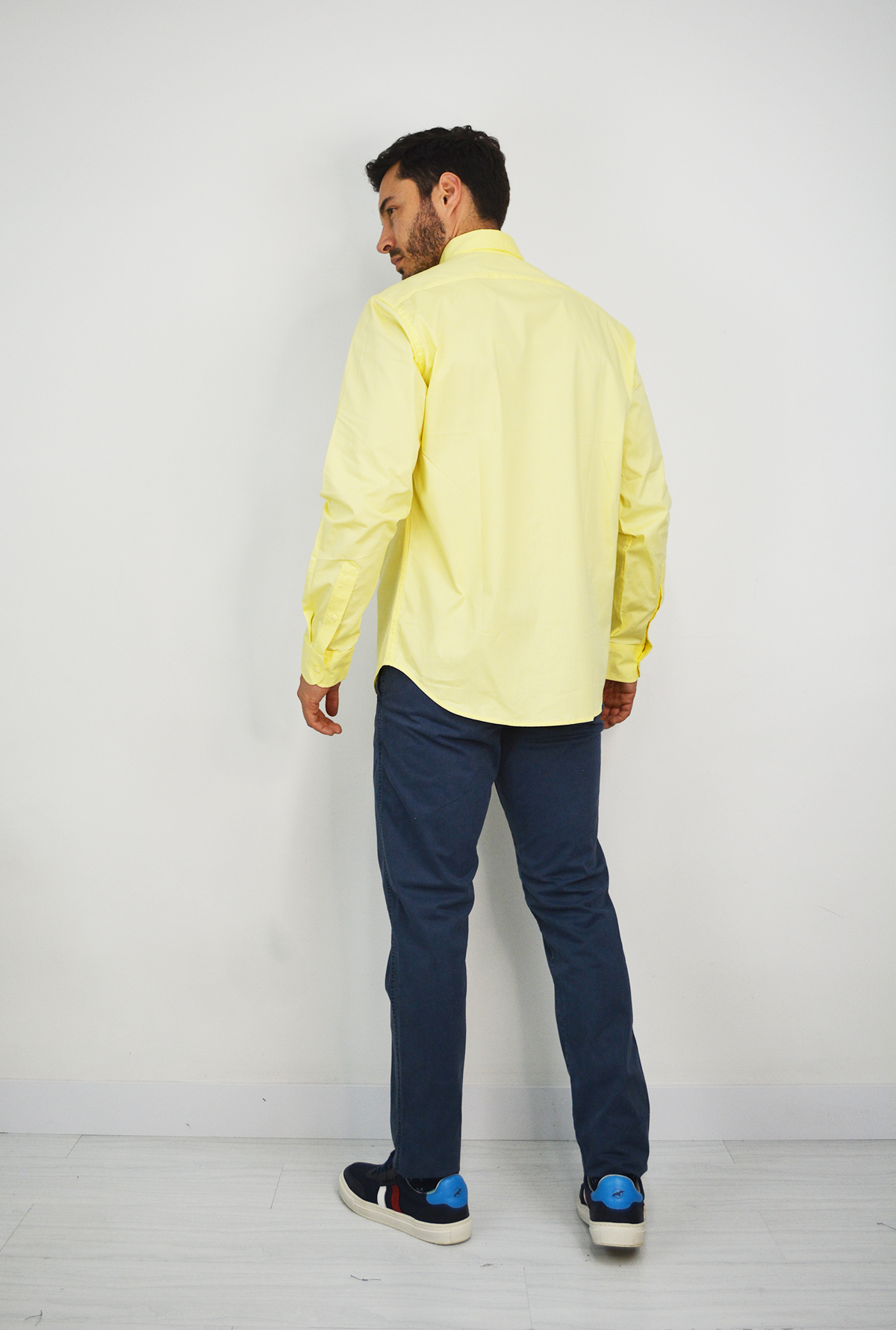 Camisa manga larga amarilla para hombre DMCML01