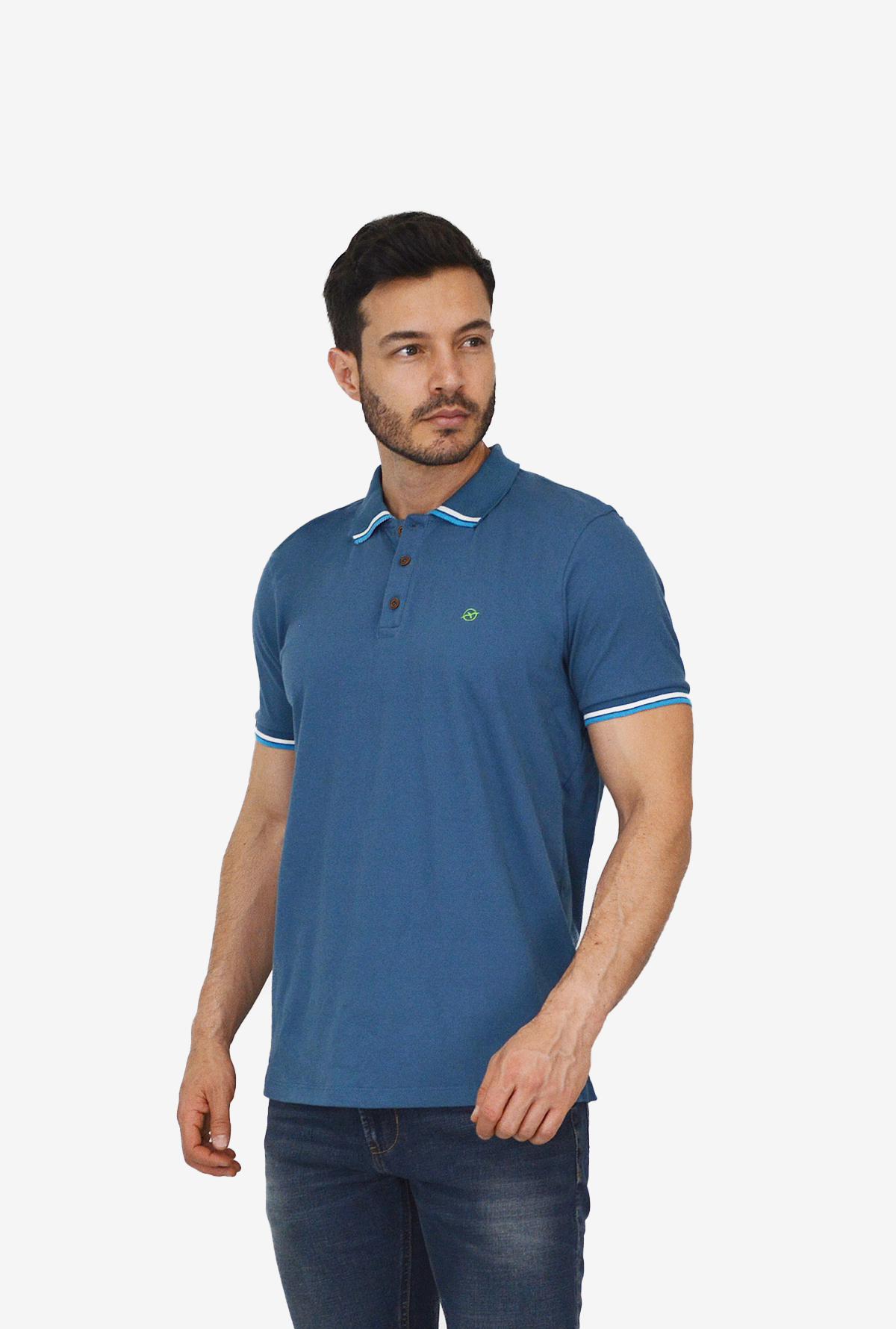 Camiseta de hombre tipo poloAzul  CP011-108