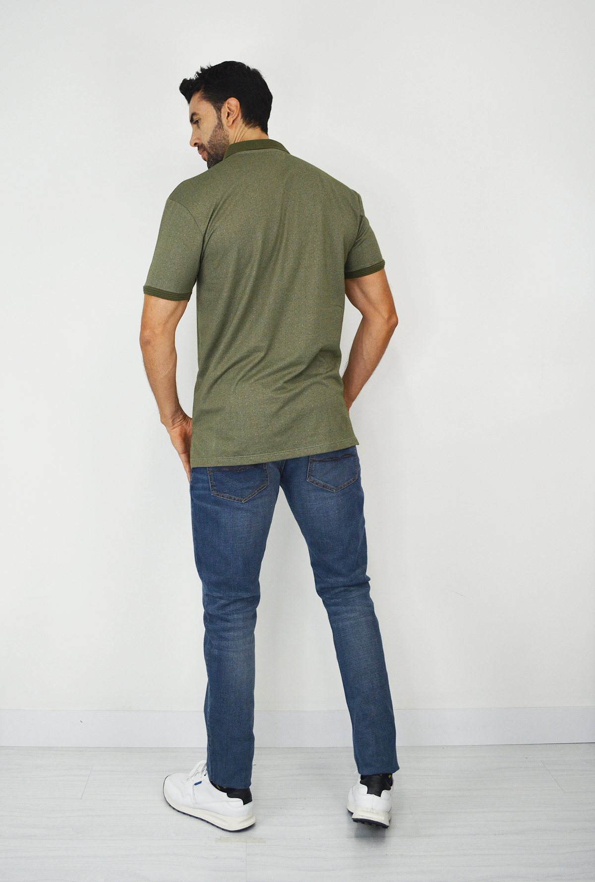 Camiseta de Hombre Tipo Polo con Tejido brasileño verde Para Hombre CP025