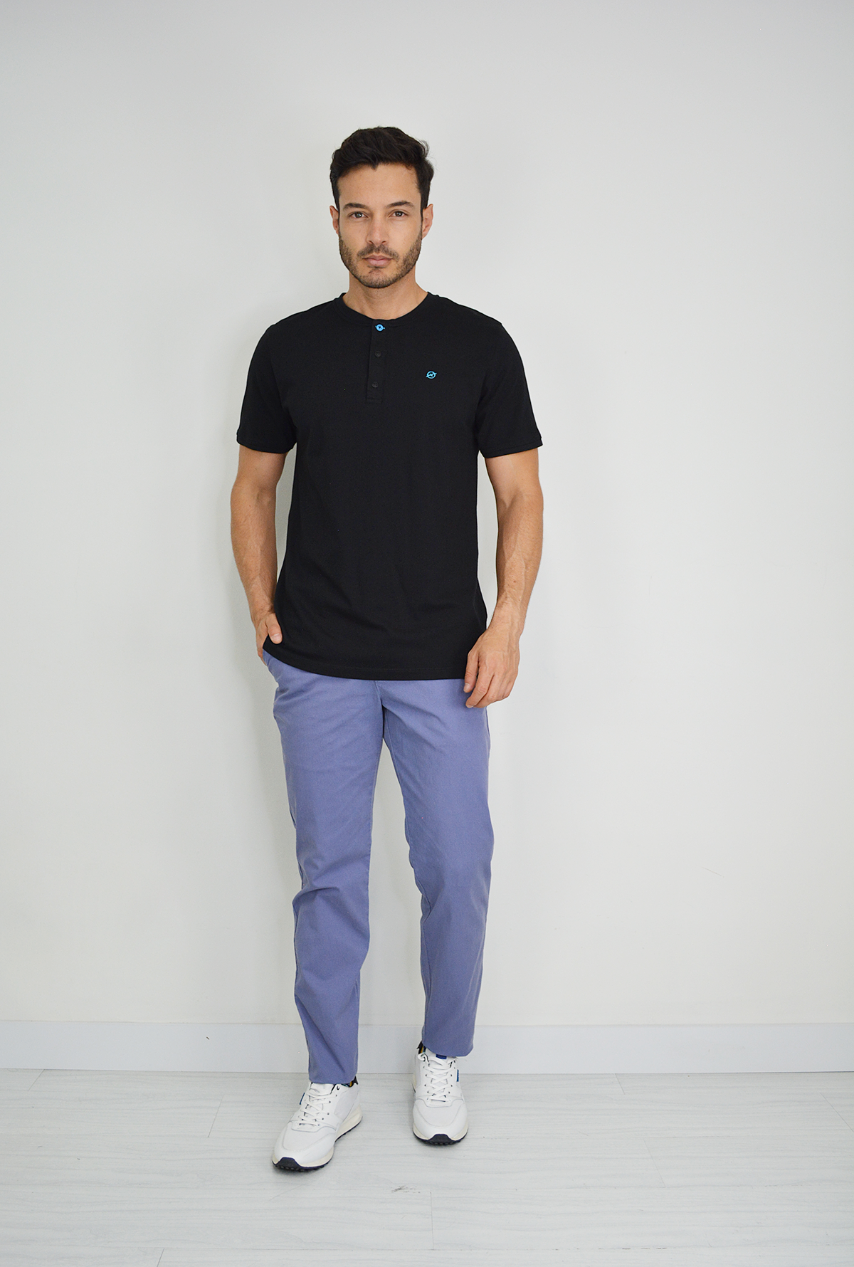 Camiseta Negra Para Hombre DTS3006