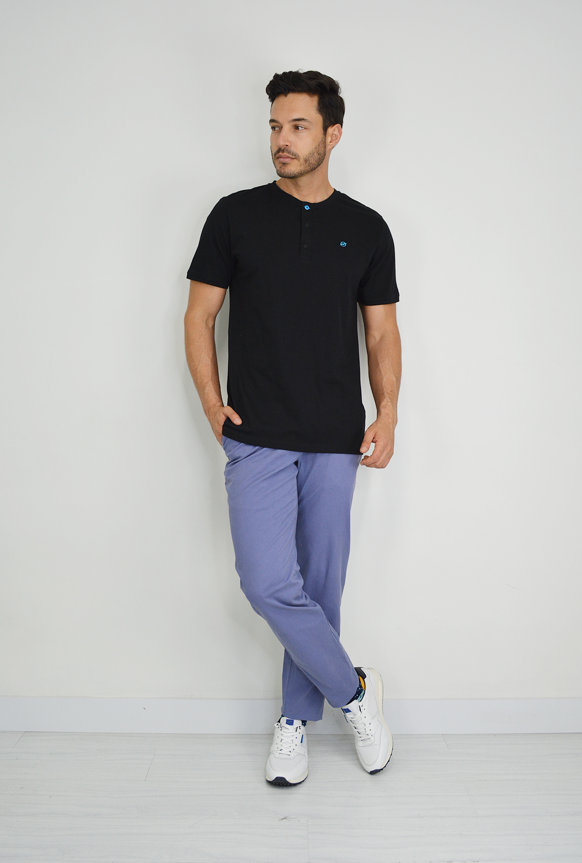 Camiseta Negra Para Hombre DTS3006