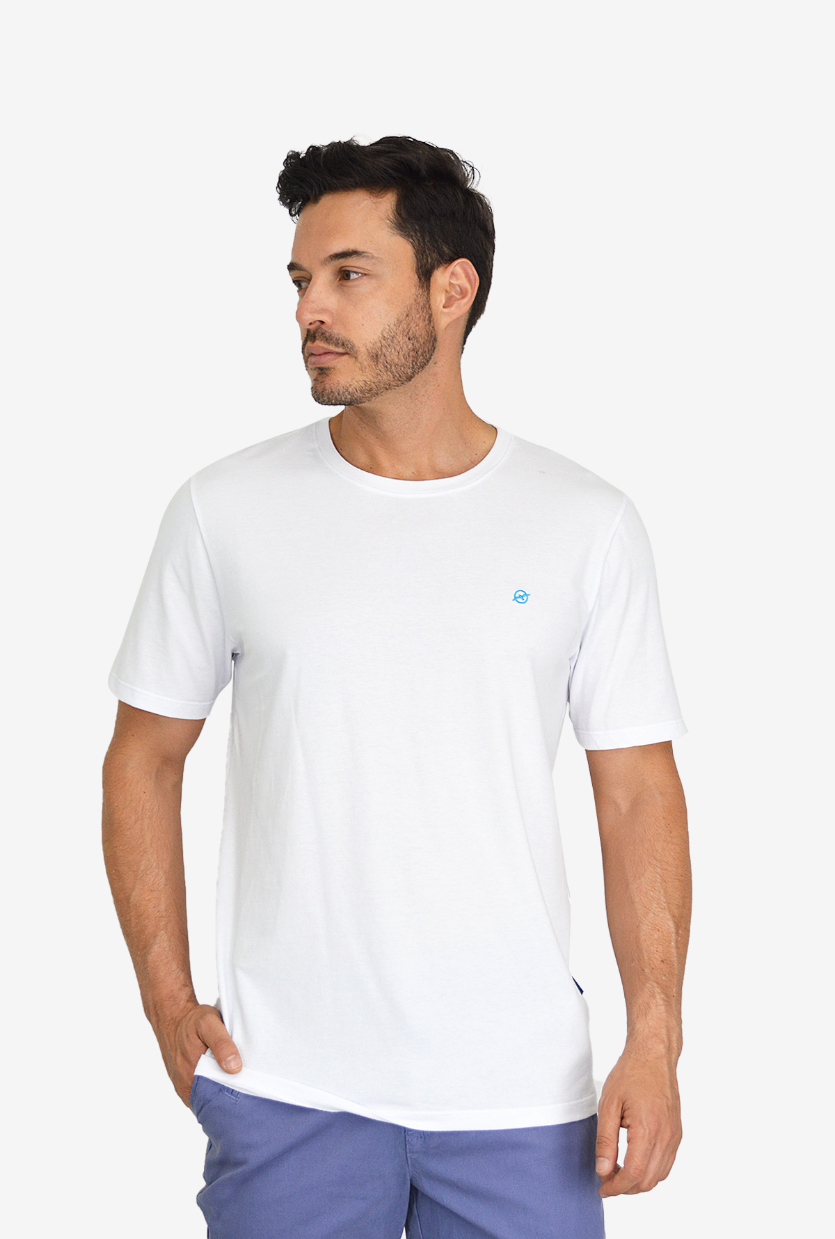 Camiseta Básica  Blanca Para Hombre TSB002