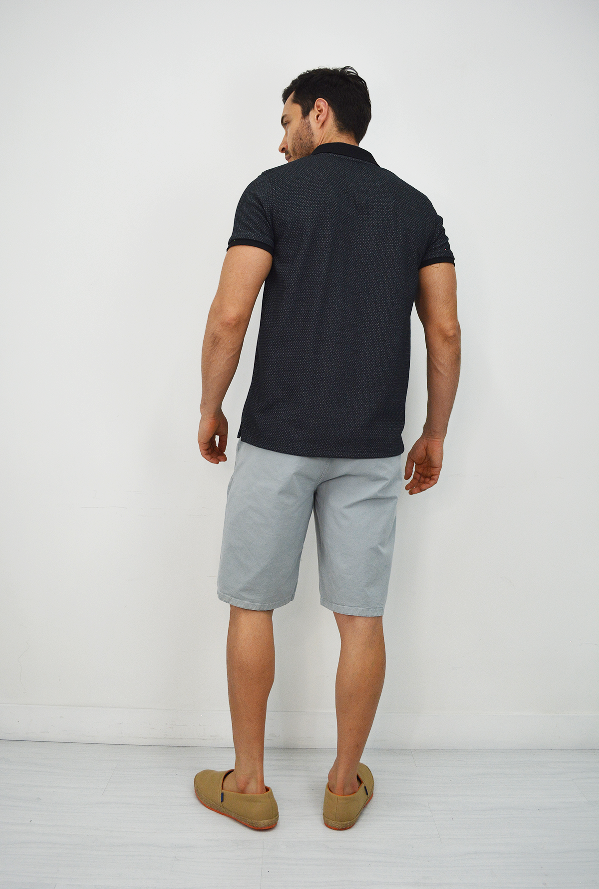 Camiseta de hombre tipo polo Negro CP018