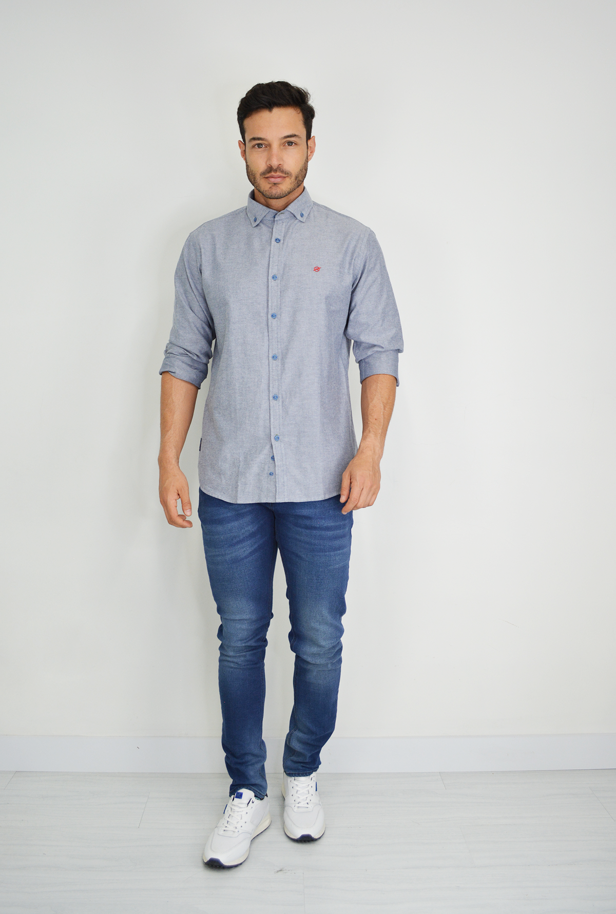Camisa Manga Larga Oxford Azul CML3127