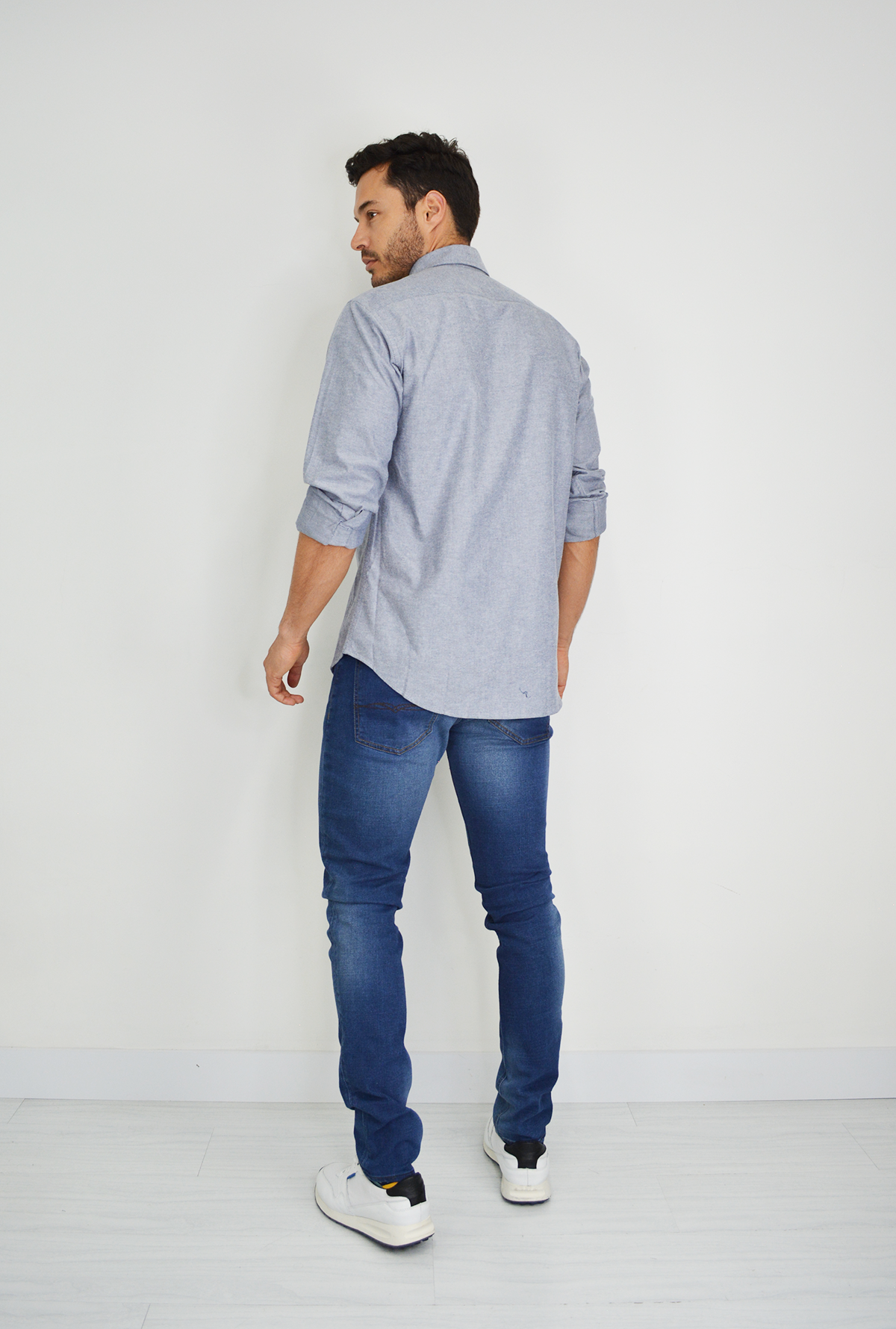 Camisa Manga Larga Oxford Azul CML3127