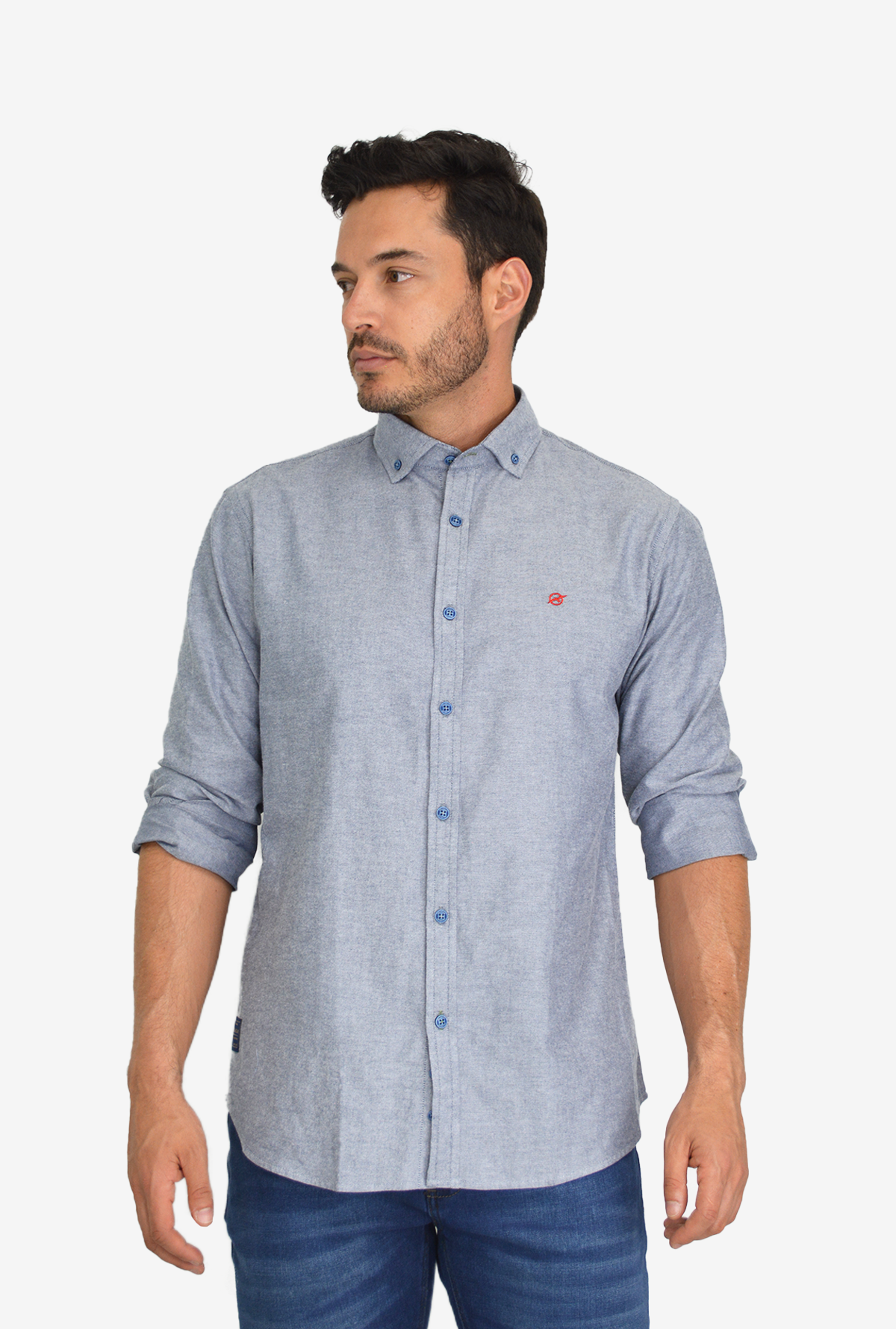 Camisa Manga Larga Oxford Azul CML3127