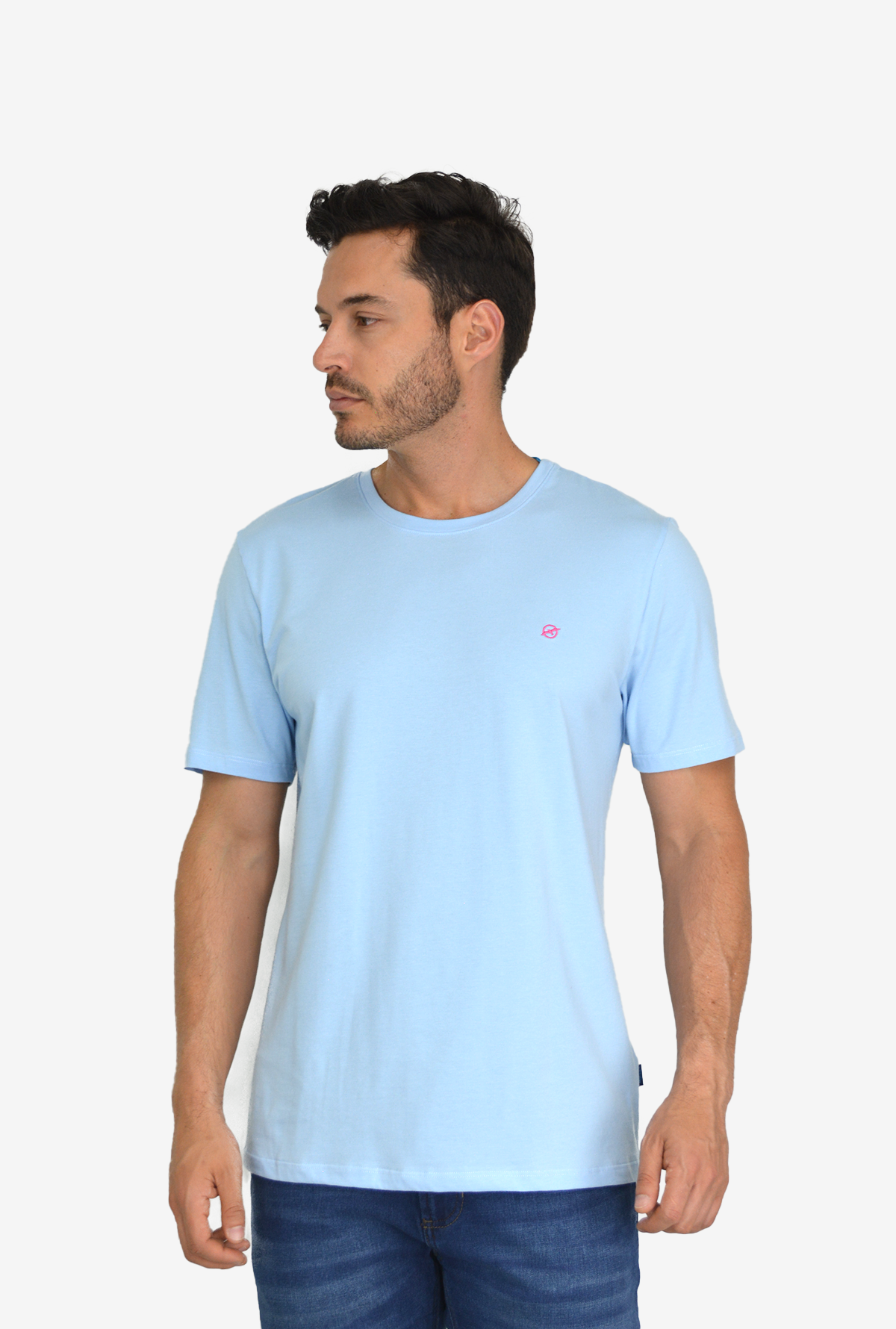 Camiseta Básica Azul Claro Para Hombre TSB002 – Delascar