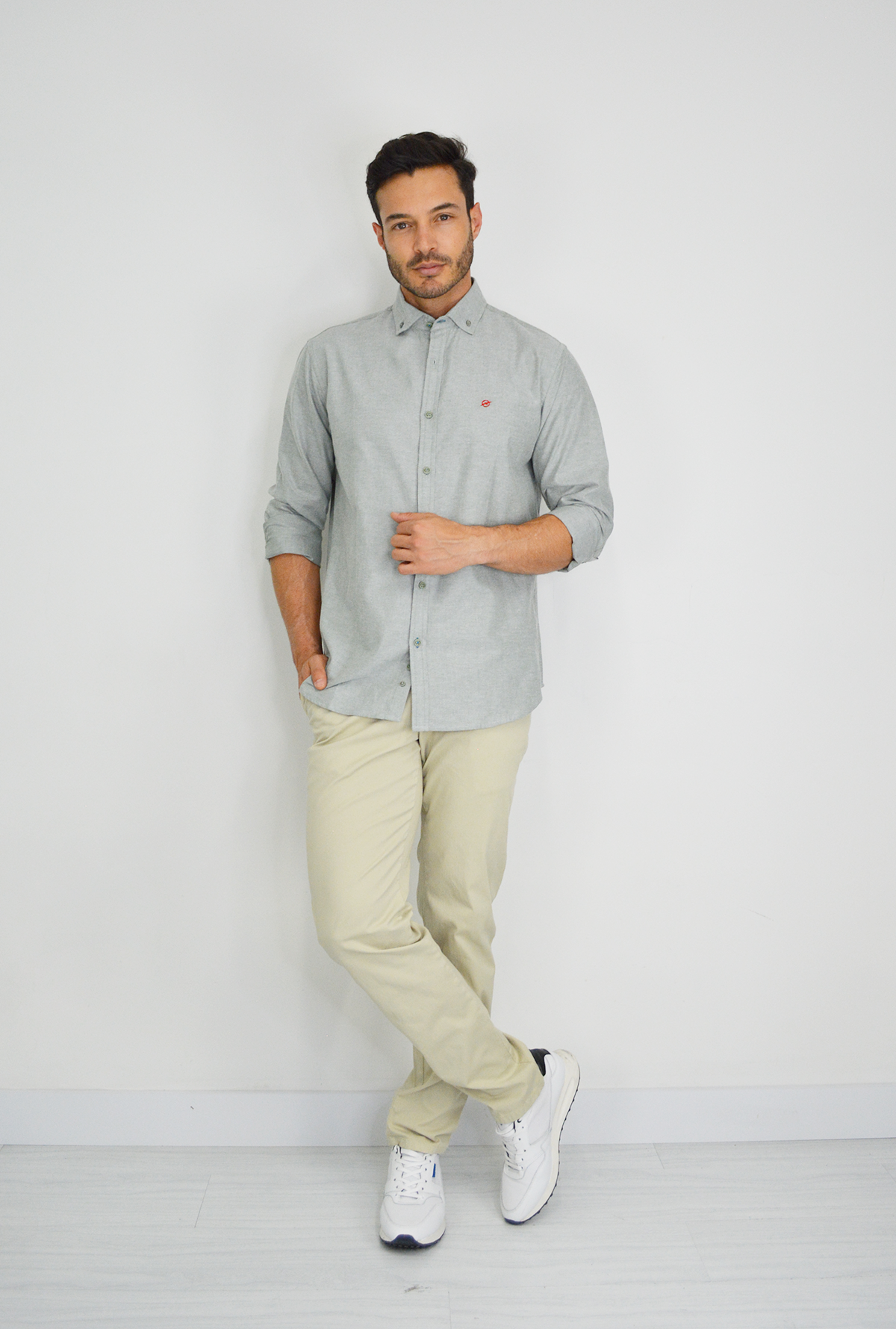 Camisa Manga Larga Oxford Verde CML3127