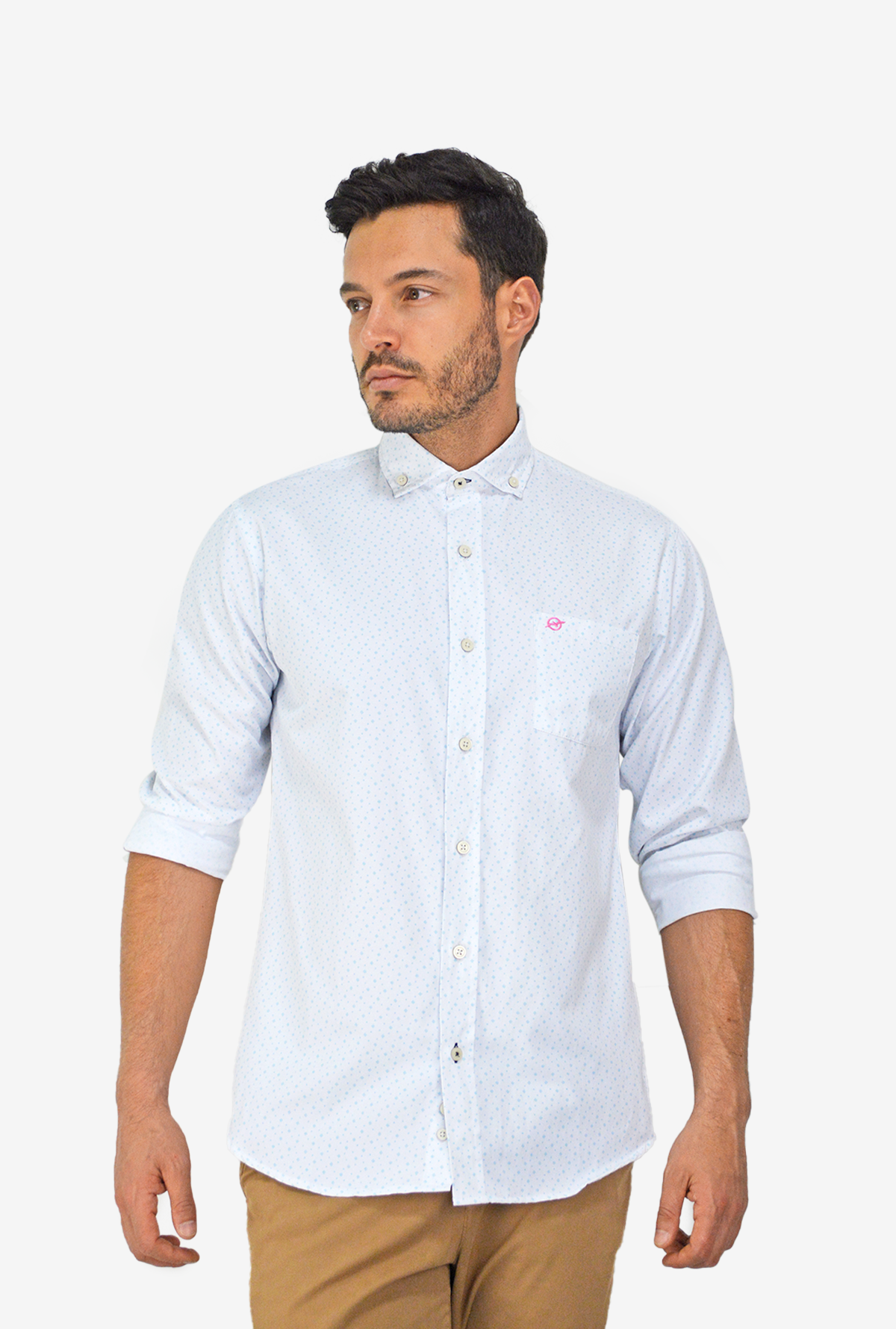 Camisa Manga Larga Balnca para Hombre DMCMLM16